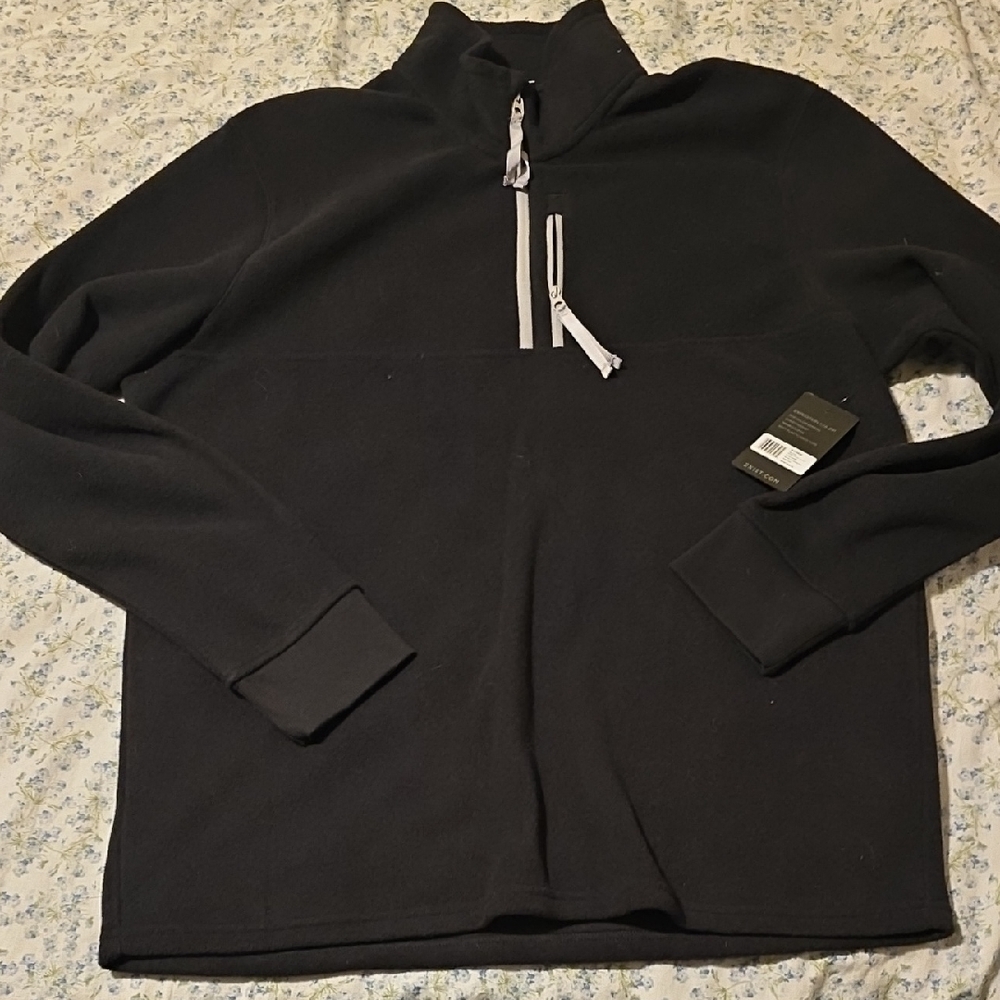 2xist Black Zip-Up Sweater